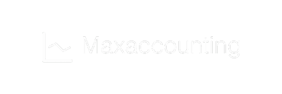 A logo with a simple line graph icon next to the word "Maxaccounting" in a clean, sans-serif font.